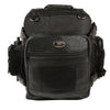 Milwaukee Leather SH540 Medium Size Black Leather and Textile Sissy Bar Back Pack Bag