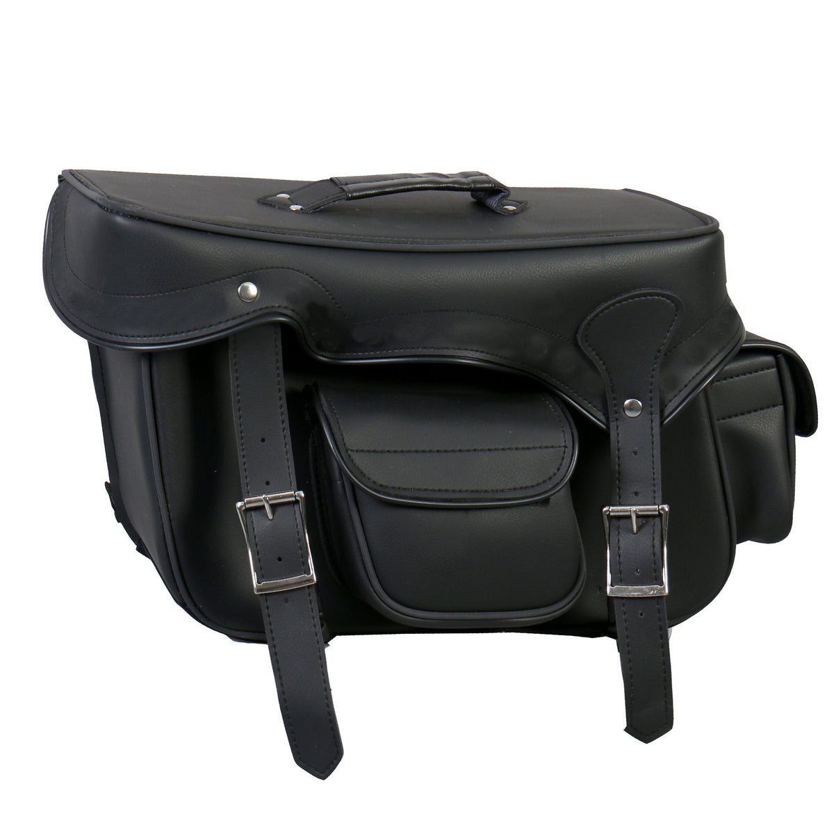 Hot Leathers Extra Large Saddle Bag with Concealed Carry Pocket and Reflective Piping 20X11X7 SDA1005
