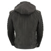 Milwaukee Leather SFL2865 Women's Black Hooded Scuba Leather Jacket