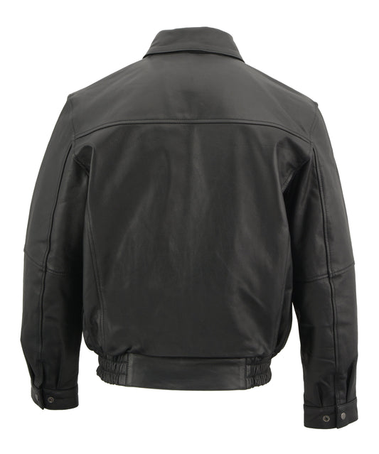 Milwaukee Leather Men's Classic Black Bomber Leather Jacket SFM1519