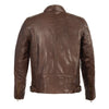 Milwaukee Leather SFM1835 Men's ‘Café Racer’ Brown Leather Jacket with Snap Button Collar - Milwaukee Leather Mens Leather Jackets