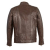 Milwaukee Leather SFM1860 Men's Broken Brown Leather Jacket with Front Zipper Closure
