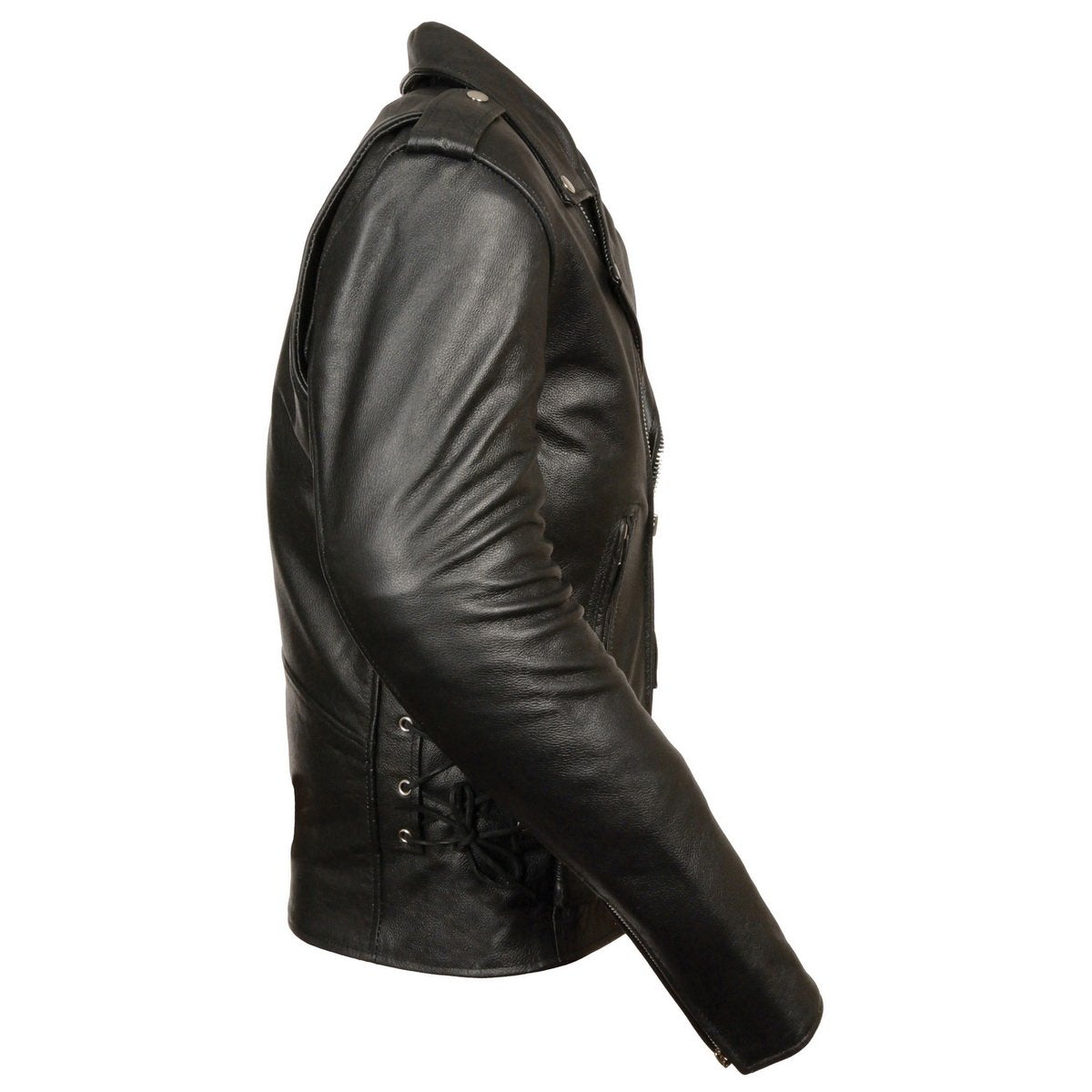 Milwaukee Leather SH1011TALL Black Classic Brando Motorcycle Jacket fo