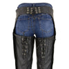 Milwaukee Leather SH1173 Women's Black Classic Hip Pocket Leather Chaps - Milwaukee Leather Womens Leather Chaps