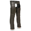 Milwaukee Leather SH1190 Men's Black Leather Chaps with Zippered Thigh Pockets - Milwaukee Leather Mens Leather Chaps