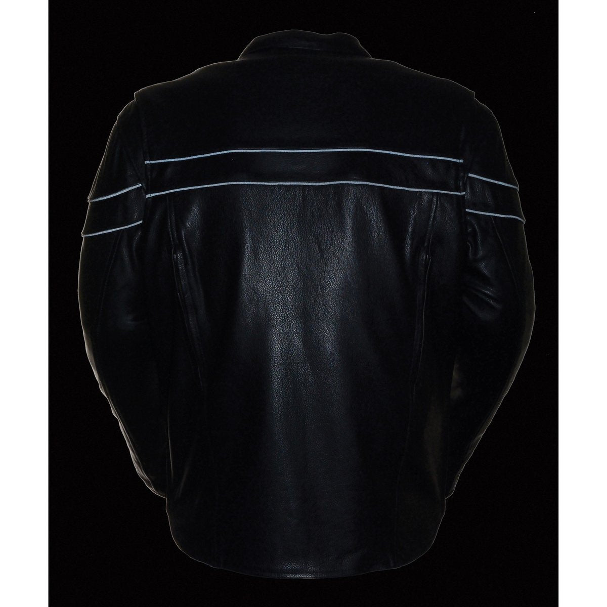 Milwaukee Leather SH1408 Men's Sporty Crossover Vented Black Leather Scooter Jacket with Gun Pocket - Milwaukee Leather Mens Leather Jackets