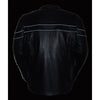 Milwaukee Leather SH1408 Men's Sporty Crossover Vented Black Leather Scooter Jacket with Gun Pocket - Milwaukee Leather Mens Leather Jackets