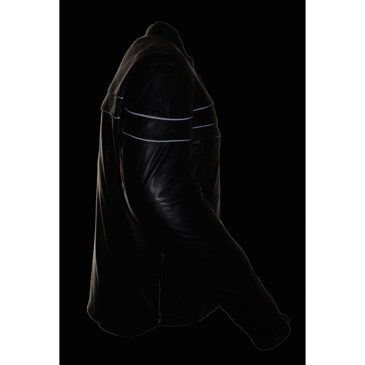 Milwaukee Leather SH1408 Men's Sporty Crossover Vented Black Leather Scooter Jacket with Gun Pocket - Milwaukee Leather Mens Leather Jackets