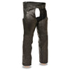 Milwaukee Leather SH1766 Men's Black Leather 3 Pocket Chaps with Thigh Patch Pocket - Milwaukee Leather Mens Leather Chaps