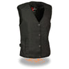 Milwaukee Performance SH1955 Ladies Black and Red Textile Vest with Wing Embroidery - Milwaukee Performance Womens Textile Vests