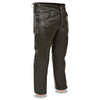 Milwaukee Leather SH1987 Men's Black Leather Deep Pocket Over Pants with Side Laces - Milwaukee Leather Mens Leather Pants