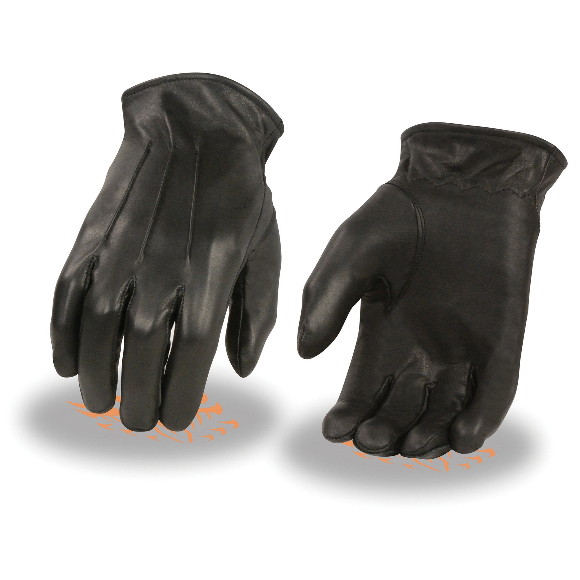 Milwaukee Leather SH234 Men's Black Thermal Lined Leather Motorcycle Hand Gloves W/ Sinch Wrist Closure