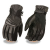 Milwaukee Leather SH296 Men's Black Leather and Mesh Racing Gloves