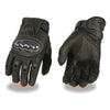 Xelement XG298 Men's Black 'Knuckle Protect' Leather Protective Racing Gloves