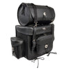 Milwaukee Leather SH539 Black PVC Large 2 Piece Touring Sissy Bar Bag