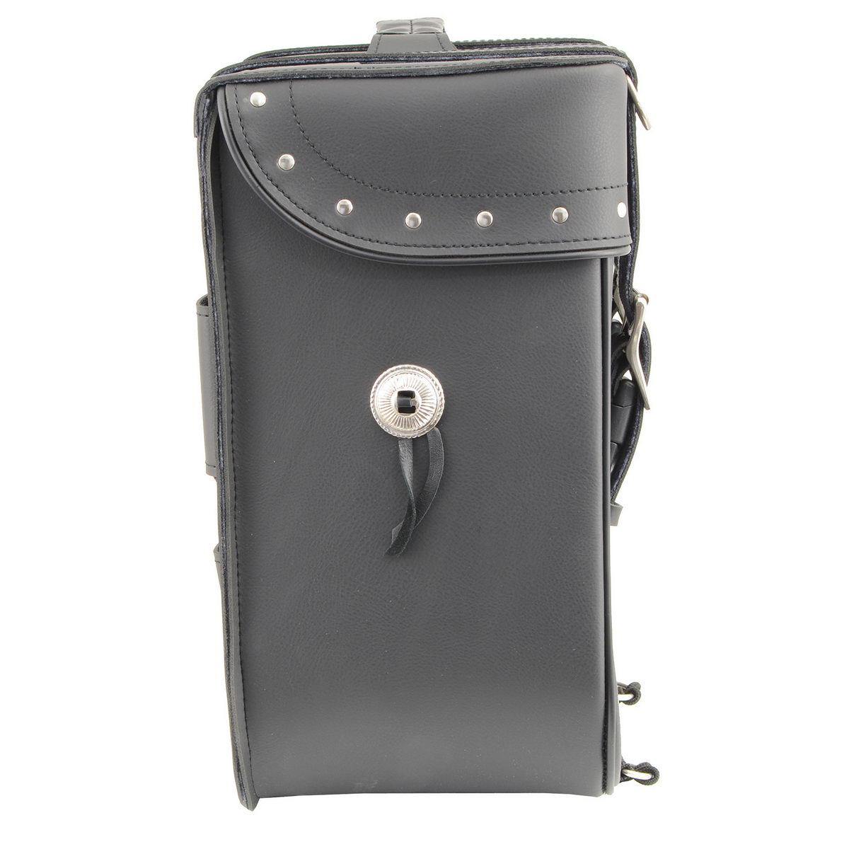 Milwaukee Leather SH581 Black Medium ‘Studded’ PVC Sissy Bar Carry Bag
