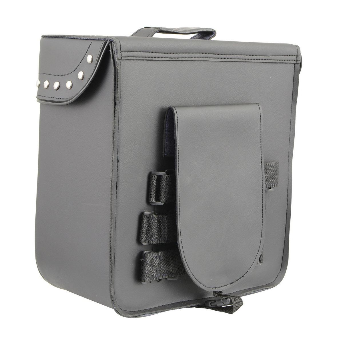Milwaukee Leather SH582 Black Medium ‘Studded’ PVC Sissy Bar Carry Bag