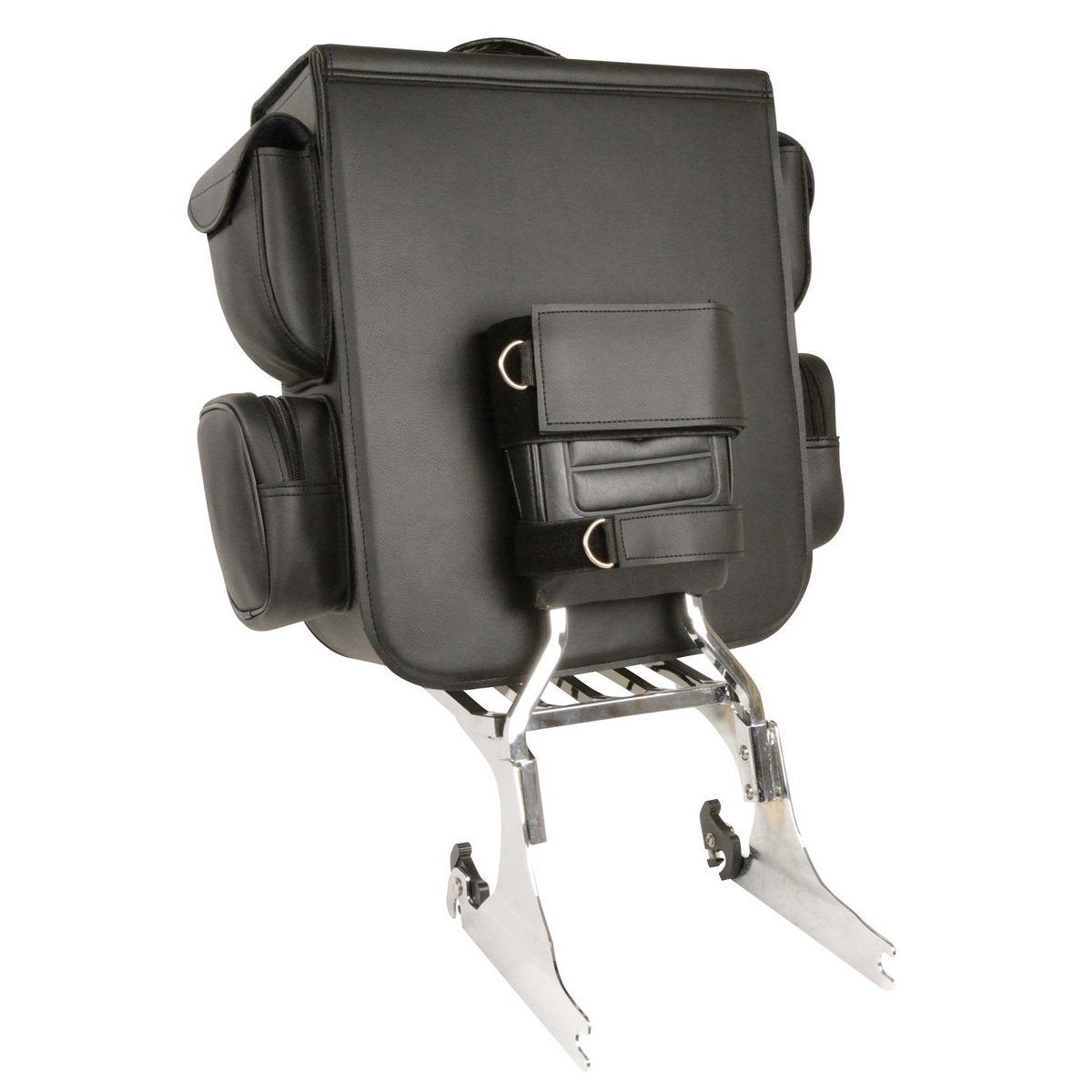 Milwaukee Performance SH584 Black Large PVC Sissy Bar Bag with 5 Bonus Pockets