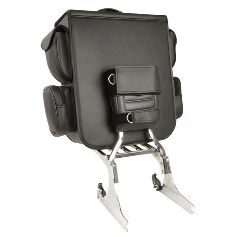 Milwaukee Performance SH584 Black Large PVC Sissy Bar Bag with 5 Bonus Pockets