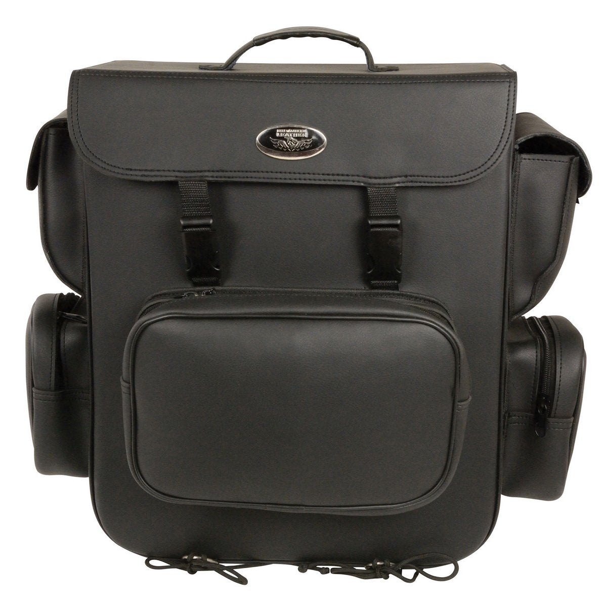 Milwaukee Performance SH584 Black Large PVC Sissy Bar Bag with 5 Bonus Pockets