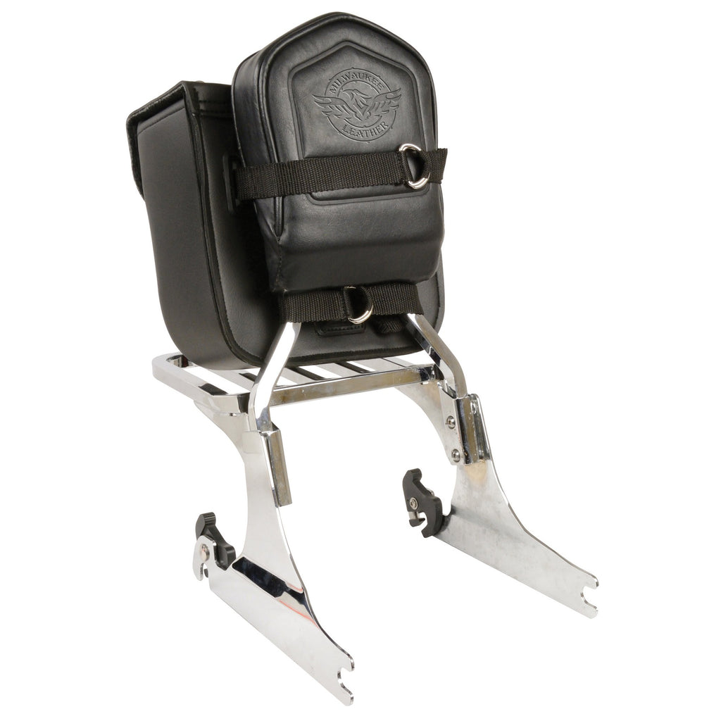 Milwaukee Performance SH59001 Black Small PVC Studded Sissy Bar Bag