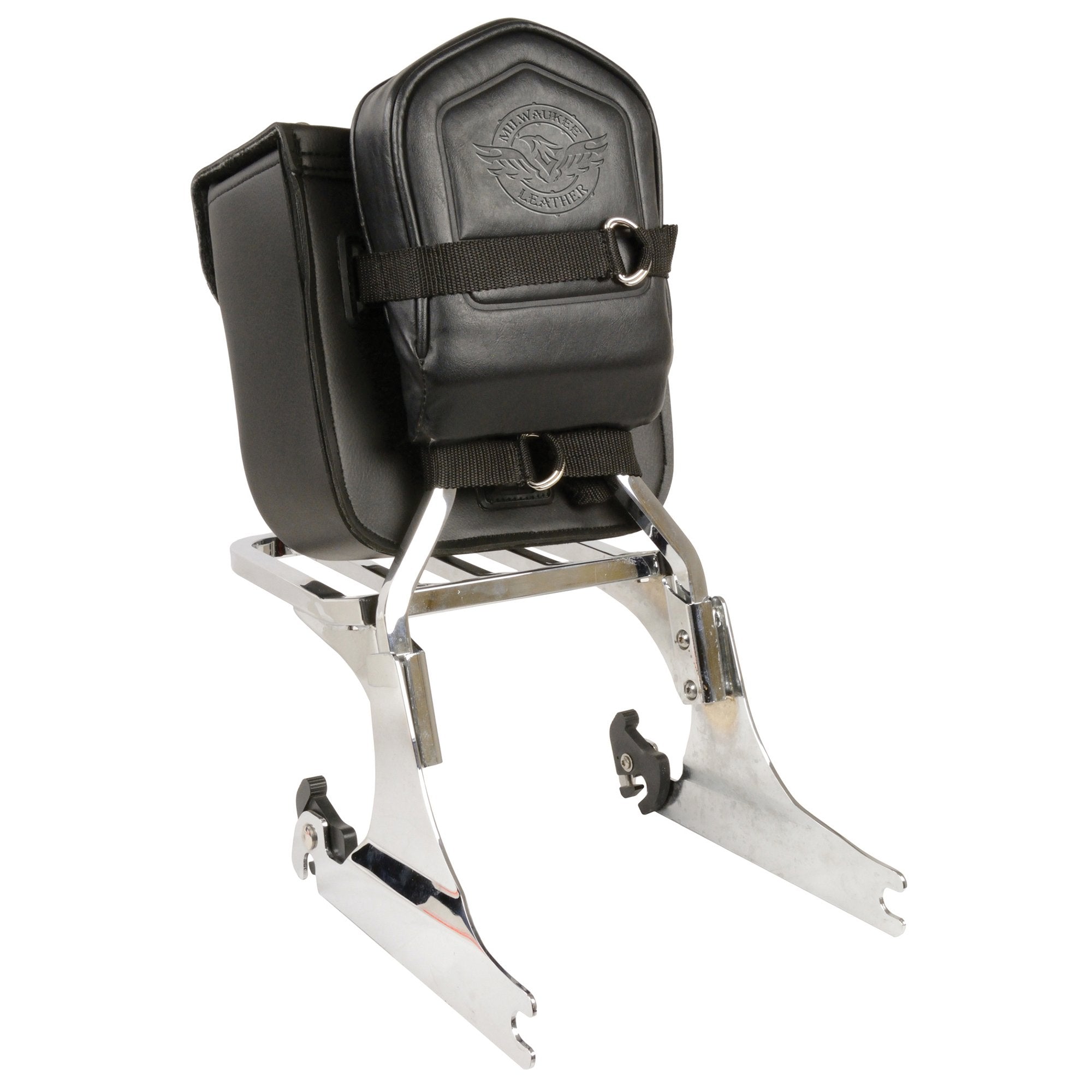 Milwaukee Performance SH59001 Black Small PVC Studded Sissy Bar Bag