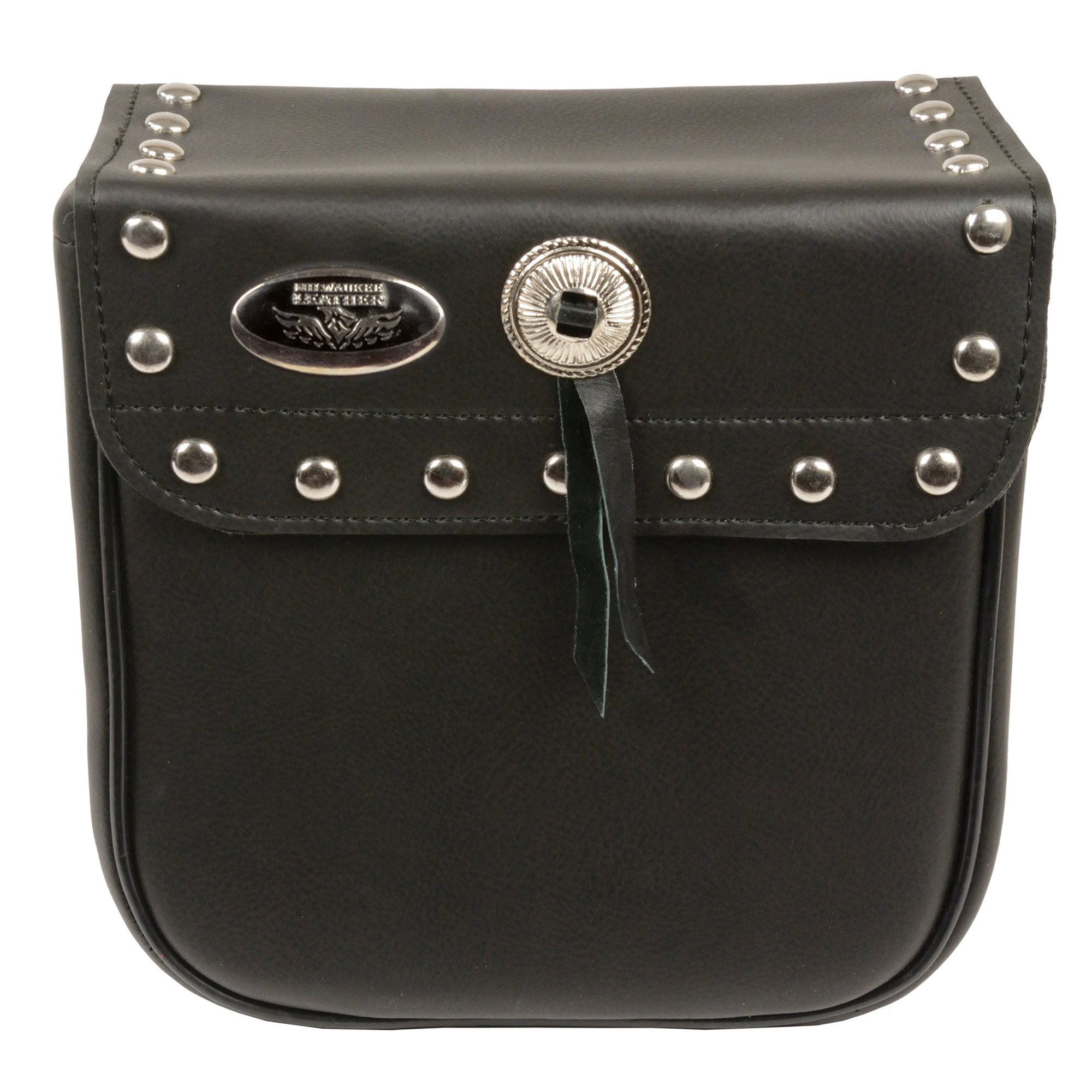 Milwaukee Leather SH59001 Black Small PVC Studded Sissy Bar Motorcycle Bag