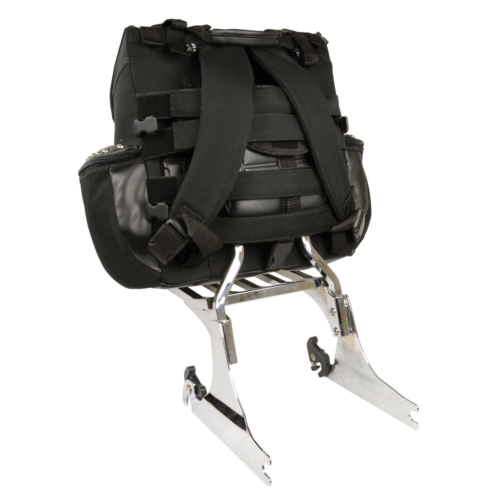 Milwaukee Performance SH602S Black Textile Medium Two Piece Studded Touring Sissy Bar Bag