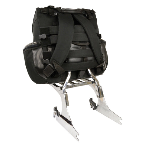 Milwaukee Performance SH602S Black Textile Medium Two Piece Studded Touring Sissy Bar Bag
