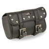 Milwaukee Leather SH616S Black Medium Studded PVC Tool Bag with Key Locks