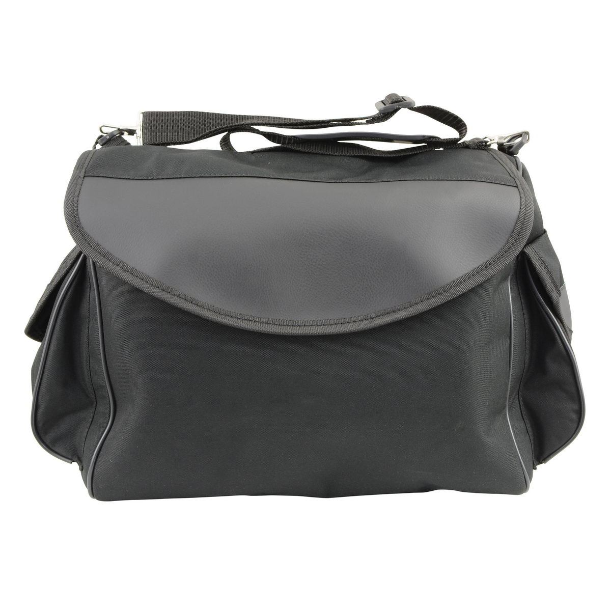 Milwaukee Leather SH630 Black Medium Textile Sissy Bar Duffle Bag