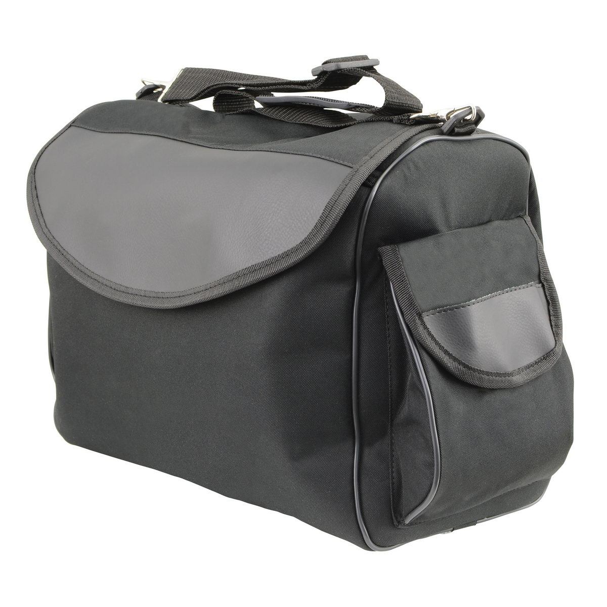 Milwaukee Leather SH630 Black Medium Textile Sissy Bar Duffle Bag