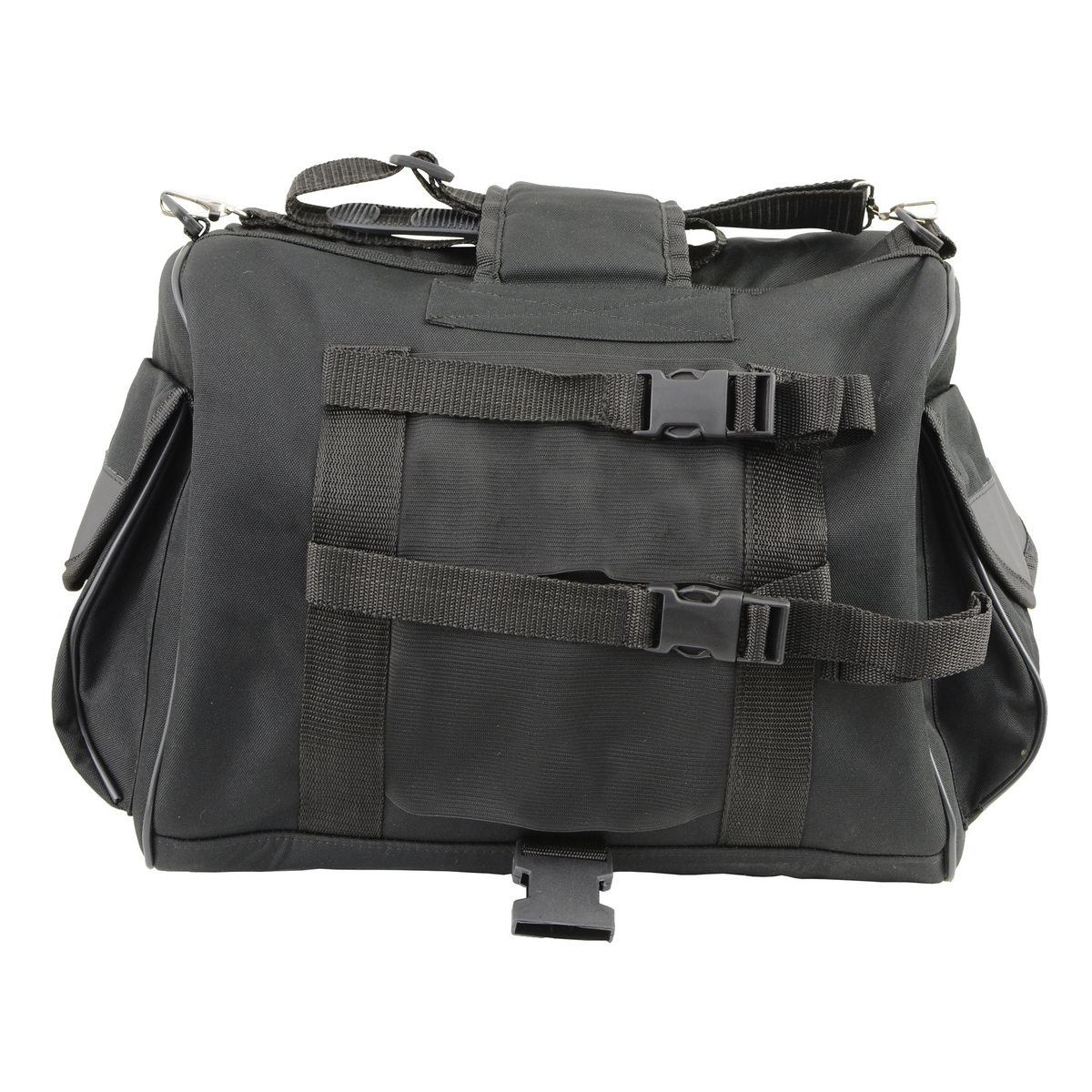 Milwaukee Leather SH630 Black Medium Textile Sissy Bar Duffle Bag