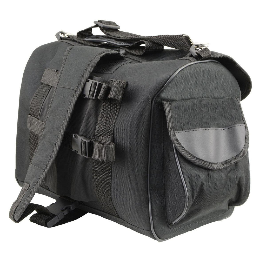 Milwaukee Leather SH630 Black Medium Textile Sissy Bar Duffle Bag