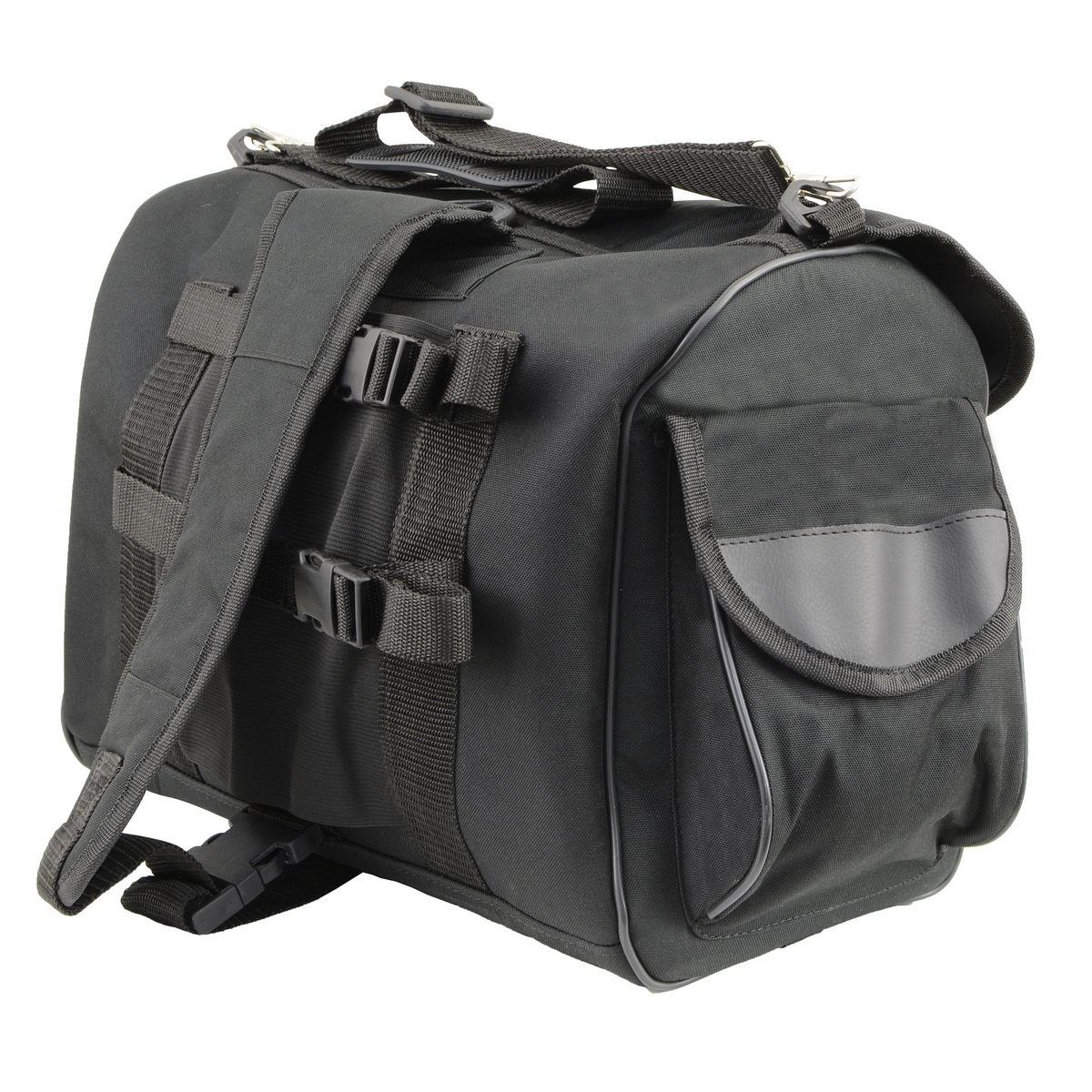 Milwaukee Leather SH630 Black Medium Textile Sissy Bar Duffle Bag