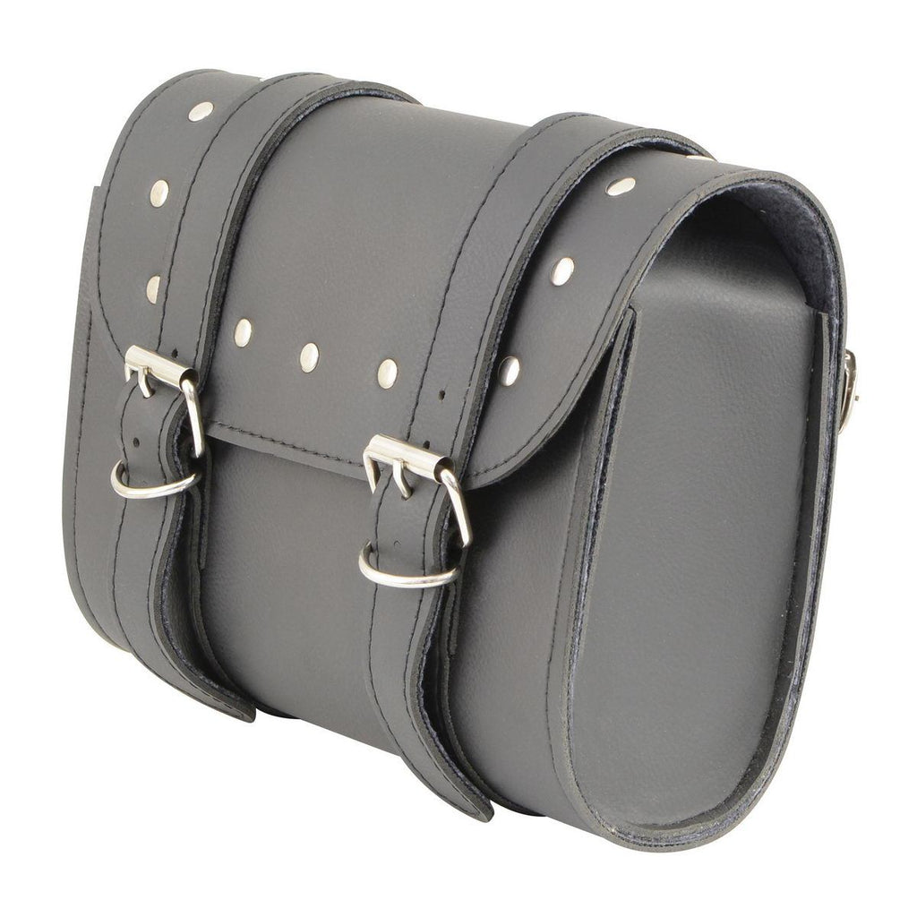 Milwaukee Leather SH63601 Black PVC Taller Double Buckle Studded Tool Bag