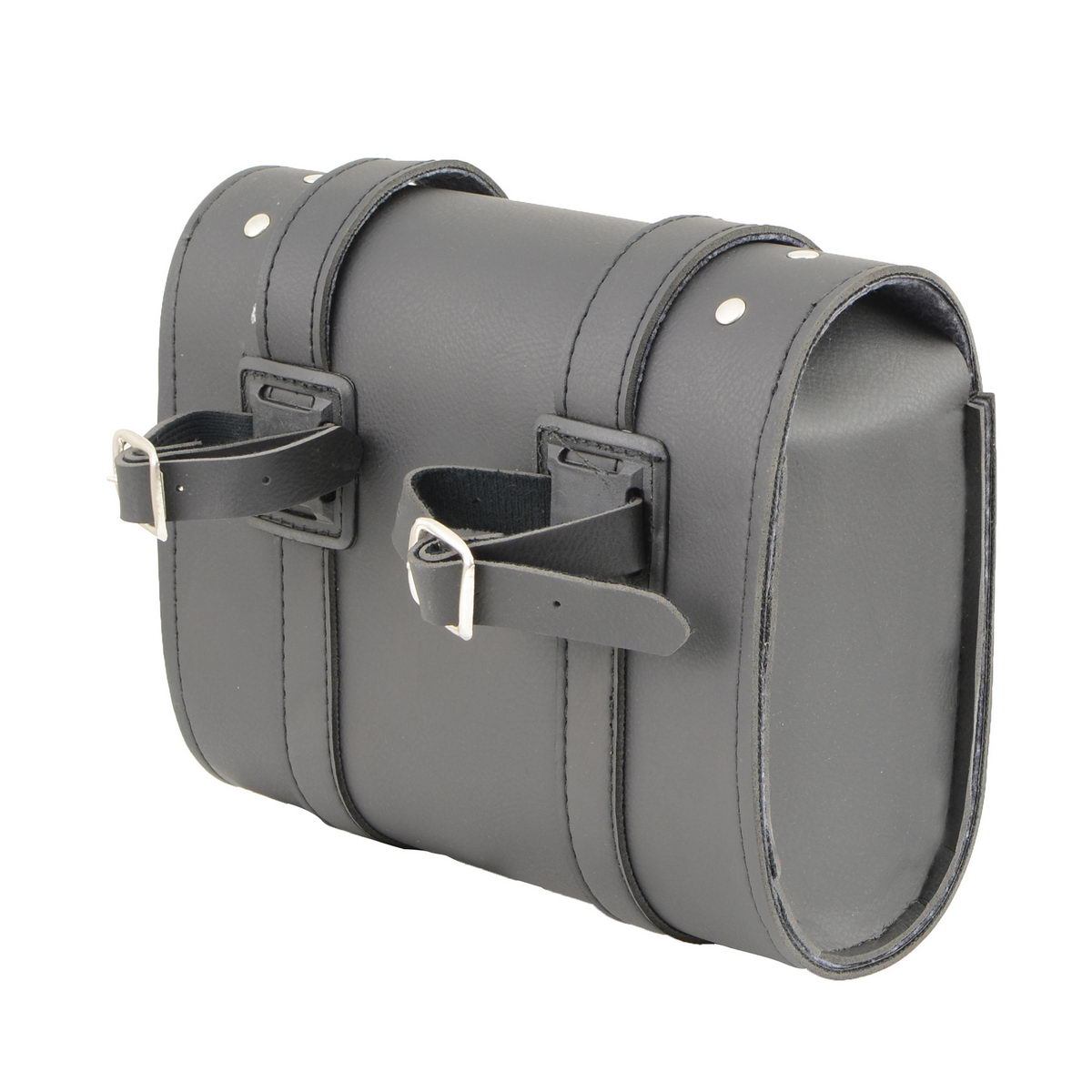 Milwaukee Leather SH63601 Black PVC Taller Double Buckle Studded Tool Bag