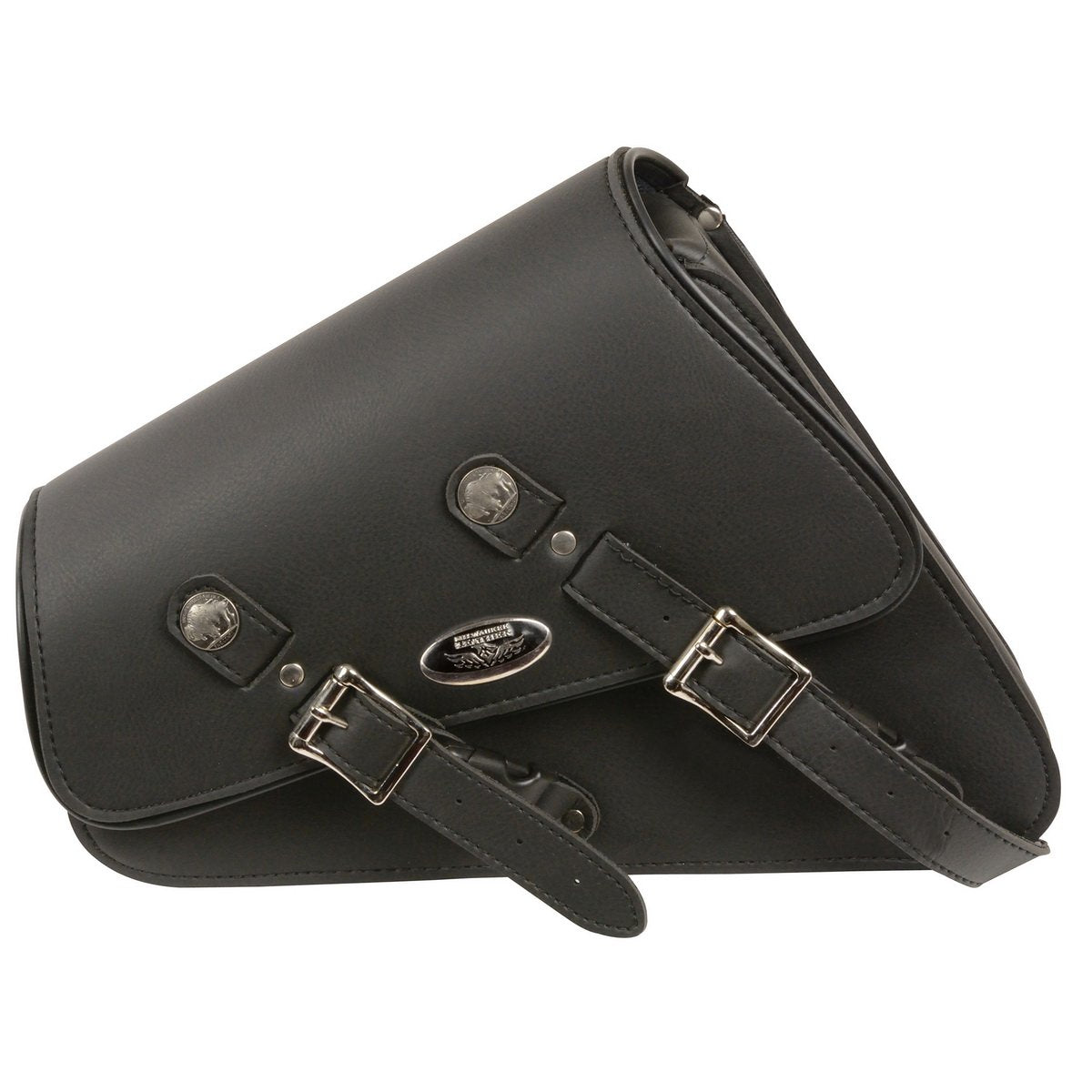 Milwaukee Performance SH639L Black Left Side Heavily Slanted PVC Swing Arm Bag with Buffalo Snap