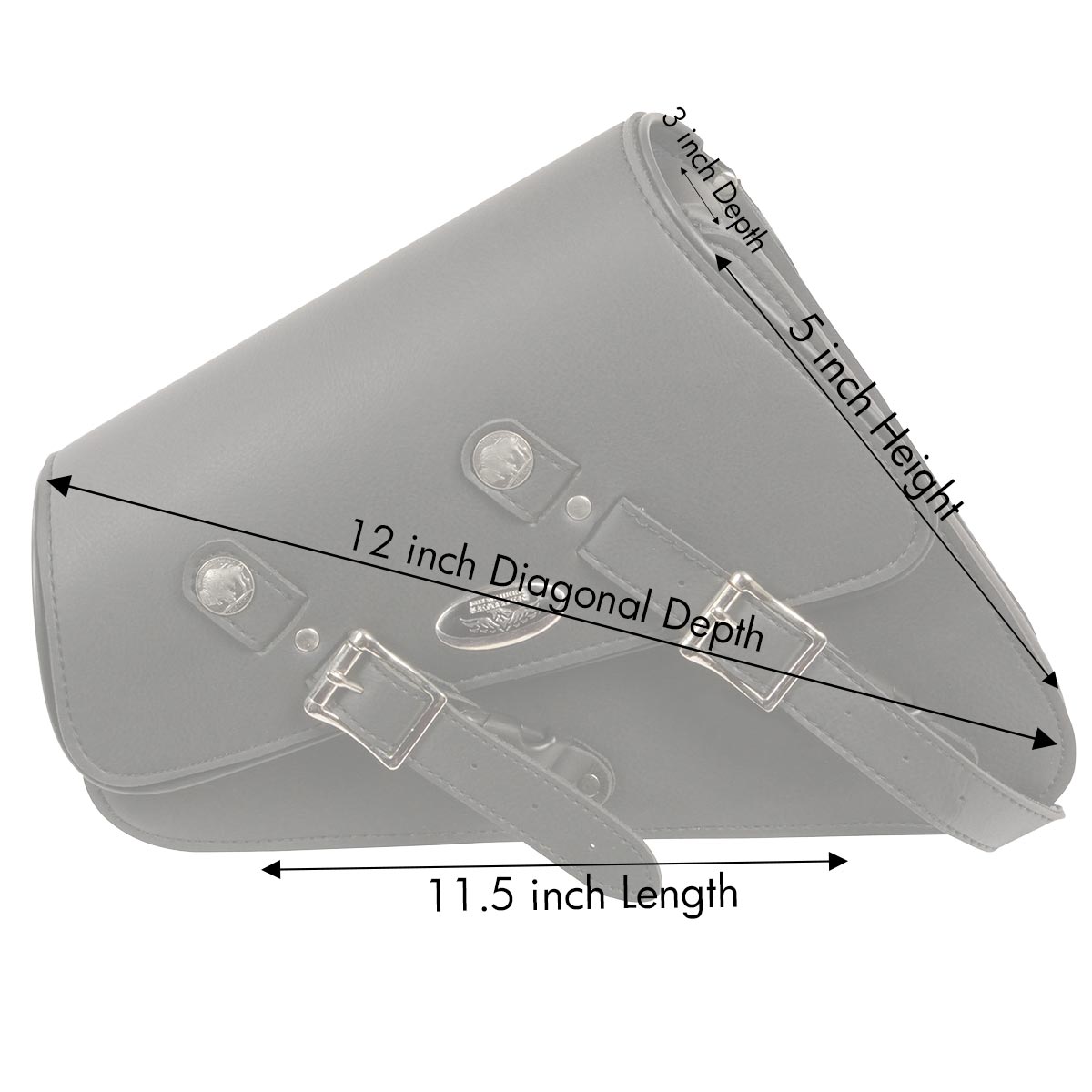 Milwaukee Performance SH639L Black Left Side Heavily Slanted PVC Swing Arm Bag with Buffalo Snap
