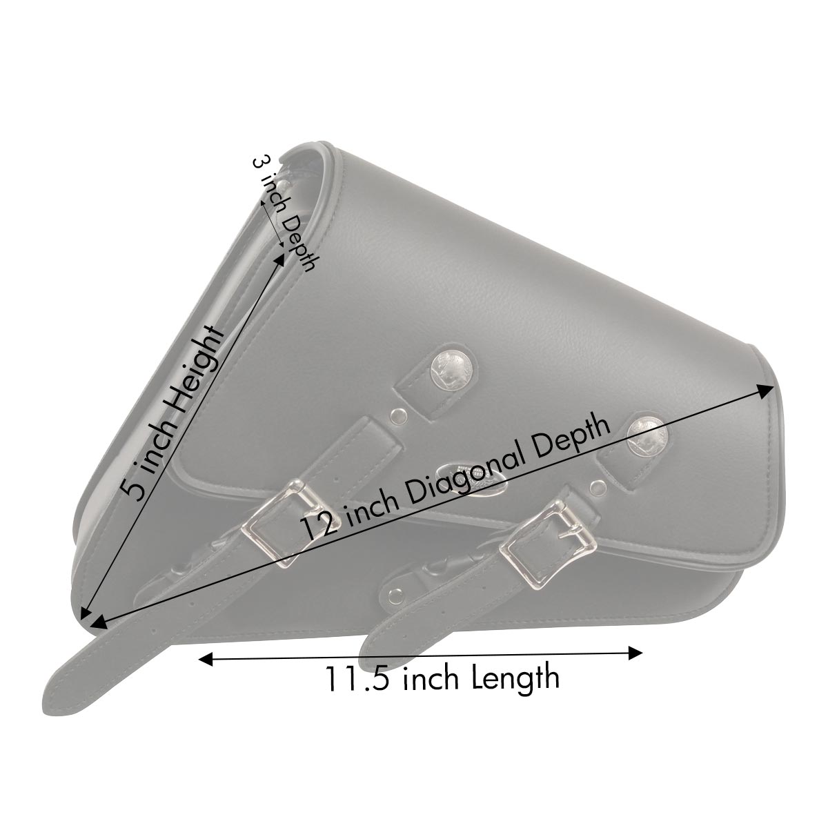 Milwaukee Performance SH639 Black Right Side Heavily Slanted PVC Swing Arm Bag with Buffalo Snaps