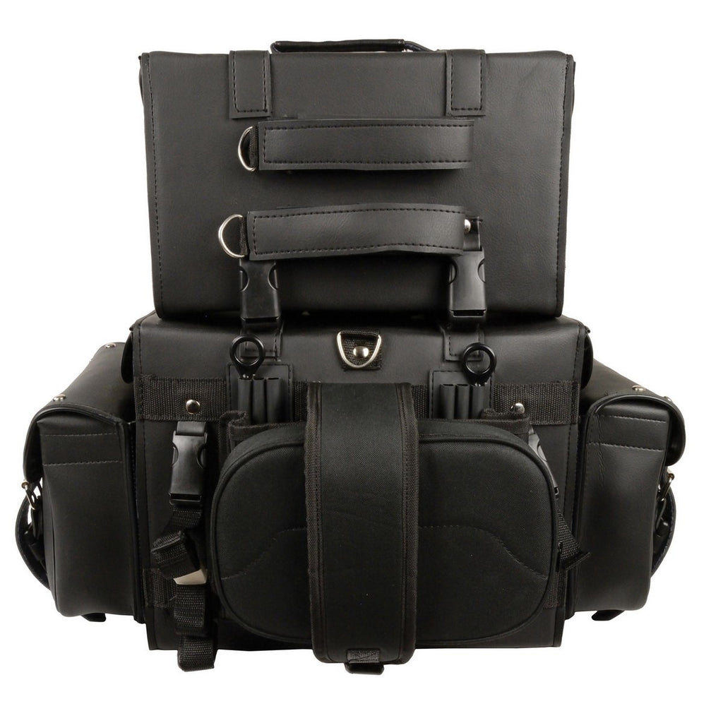 Milwaukee Performance SH650 Black PVC Large Four Piece Studded Touring Pack with Barrel Bag