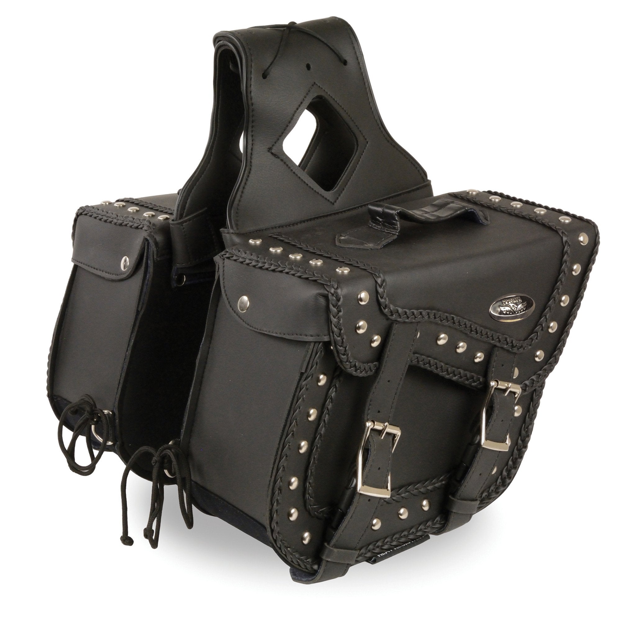 Milwaukee Performance SH66301ZB Black PVC Medium Braided Zip Off Throw Over Saddlebags