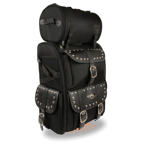Milwaukee Performance SH673 Black Textile  Extra Large Two Piece Studded Touring Pack