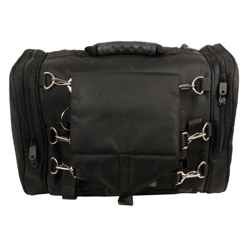 Milwaukee Performance SH684 Black Medium Textile Sissy Bar Bag with Reflective Piping