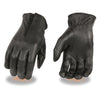 Milwaukee Leather SH722 Ladies Black Unlined Leather Gloves with Zipper Closure - Milwaukee Leather Womens Leather Gloves