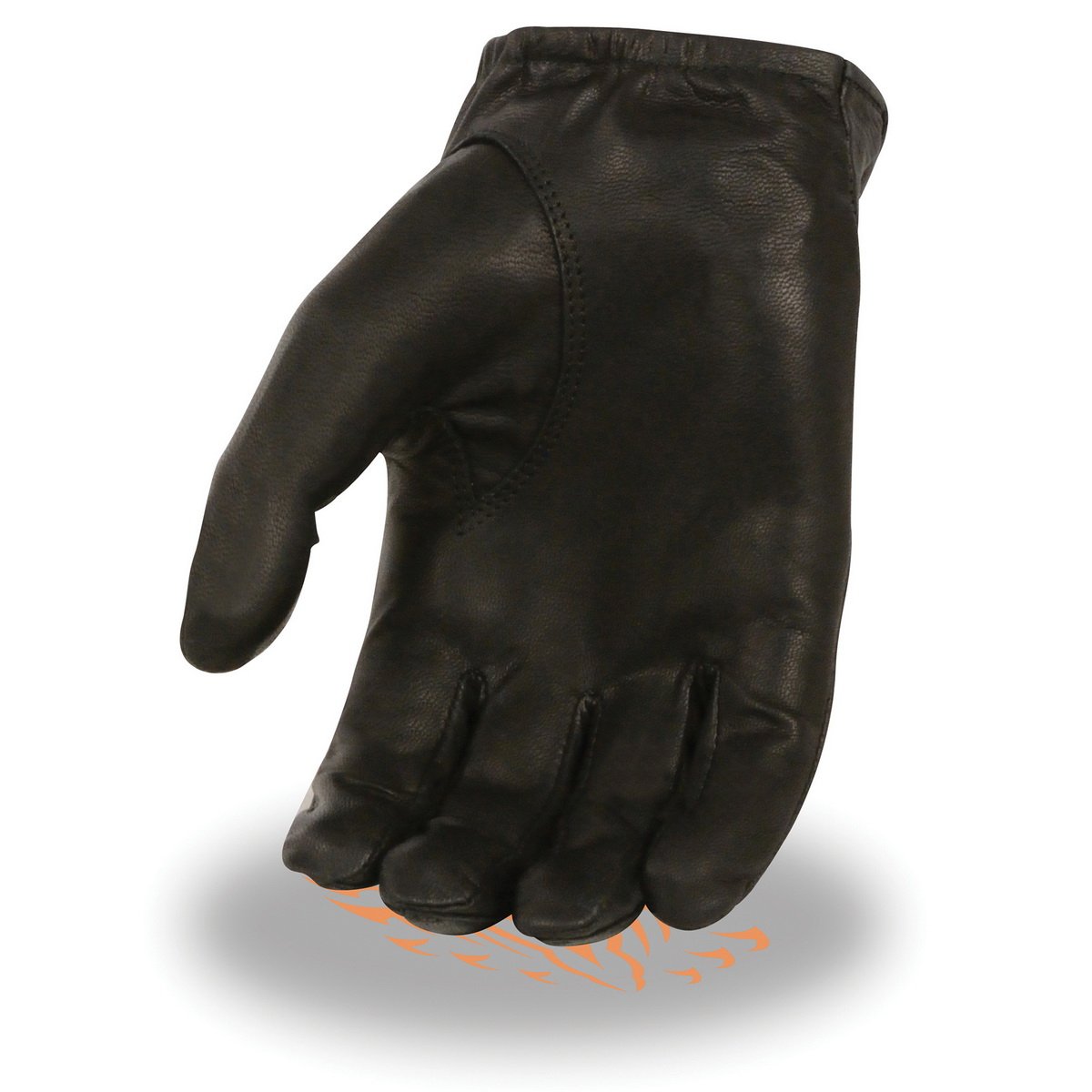 Milwaukee Leather SH729 Men's Black Unlined Leather Pro Driving Gloves