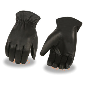 Milwaukee Leather SH734 Men's Black Leather Thermal Lined Gloves with Cinch Wrist