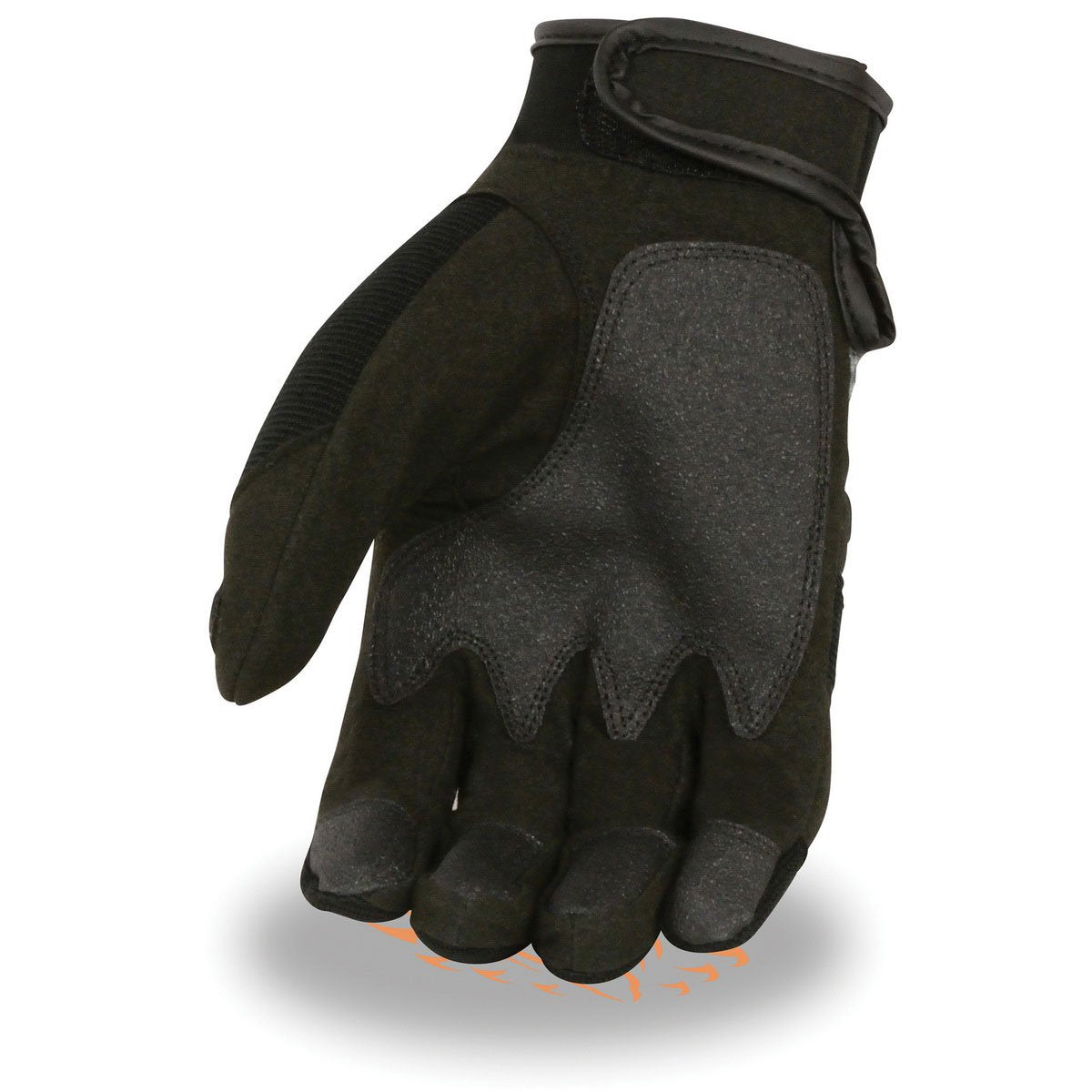 Milwaukee Leather SH76101 Men's Black and Grey Textile Motorcycle Gloves
