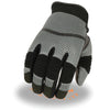 Xelement XG791 Men's Black and Grey Mesh and Leather Racing Gloves
