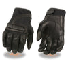 Milwaukee Leather SH802 Women's Black Leather and Mesh Racing Gloves with Padding